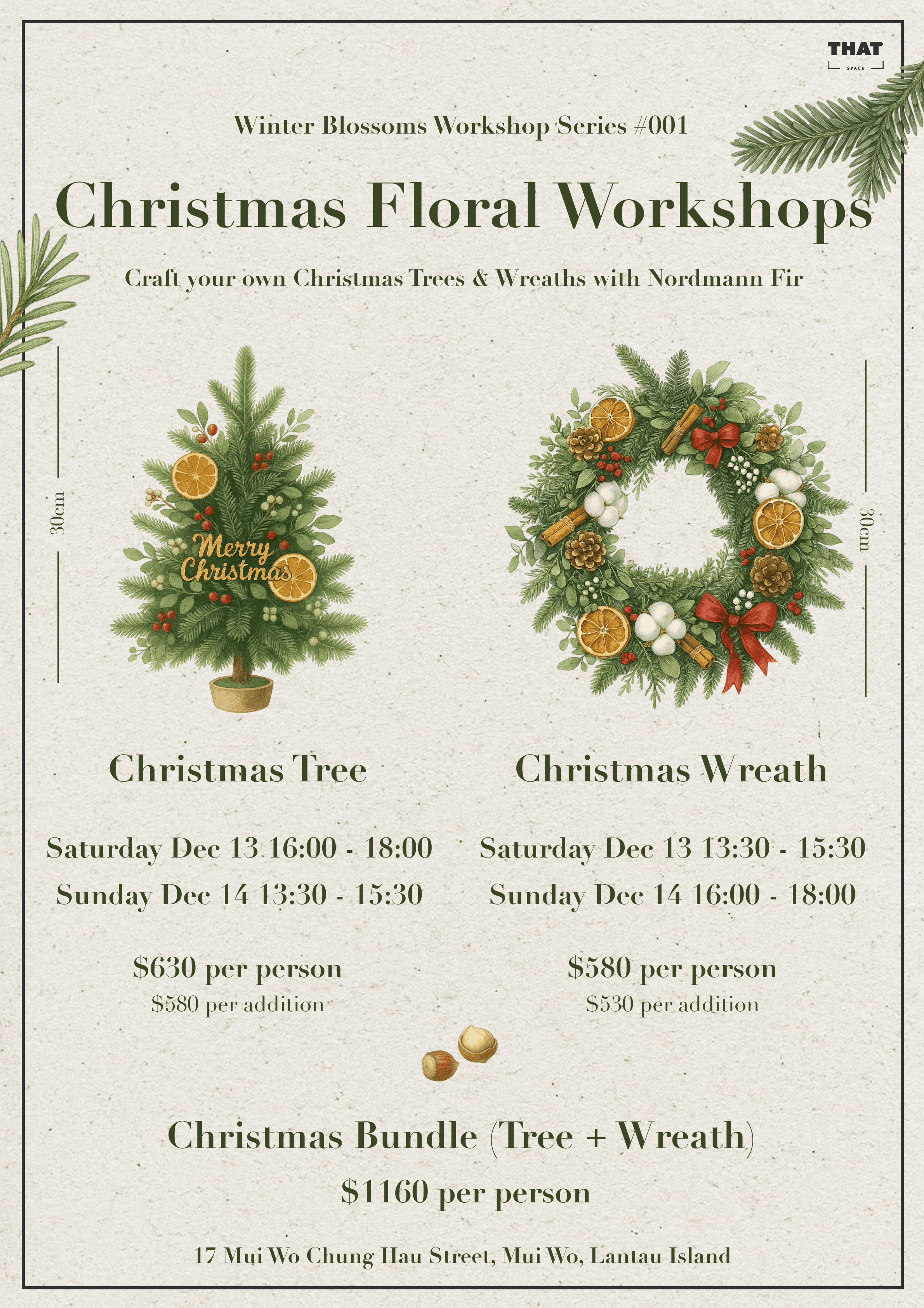 Christmas Floral Workshops: Trees & Wreaths